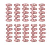 Rilegatura ad anelli, Raccoglitore ad anelli A5 Meccanismo raccoglitore 60 pezzi 5 dorsi in plastica a fogli sciolti for album fotografico A4 A6 pettini a scatto(Pink)