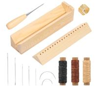 Rilegatura per libri, in legno con perforatore e punteruolo, perforatore durevole per fori di firma, accessori per rilegatura a libro, strumenti perforatori per lavori fai da te, quaderni, agenda (B)