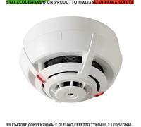 RILEVA FUMO SENSORE INCENDIO EFFETTO TYNDALL CONVENZIONALE USCITA LED ALLARME