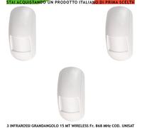 Rileva Tentativi Furto Sensore Infrarosso 3 Pz UNISAT Wireless F 868 MHz Allarme