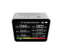 Rilevatore 8 in 1 di qualità dell'aria ad alta precisione TVOC HCHO PM con funzione portatile ricaricabile per casa ufficio e altro