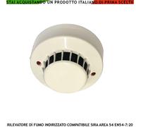 Rilevatore Analogico di Fumo BPA212 AREA54 SIRA Norme EN54-7:2000 con Base Led