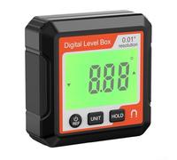 Rilevatore angolare digitale con base magnetica, goniometro e inclinometro con display LCD, misura fino a 4 x 90 gradi, con funzione di memorizzazione dati e conversione angolare (LL030)