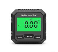 Rilevatore angolare digitale con display LCD e livella a bolla, 60 x 30 x 55 mm, in plastica ABS, precisione ± 0,2°, per la lavorazione del legno e l'edilizia (B)