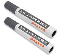 Rilevatore banconote false - Pennarello banconote false - Valido per tutte le divise: euro, dollari, sterline, ecc. Prodotto in Spagna (2 pezzi)