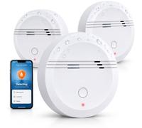 Rilevatore d'acqua Wi-Fi con Controllo del Volume a 3 Livelli e Silenzioso | 95dB 75dB Silenzioso Sensore dell'acqua, App Smart Life, per Cantina e Cucina Bagno (2,4G)