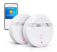 Rilevatore d'acqua Wi-Fi con Controllo del Volume a 3 Livelli e Silenzioso | 95dB 75dB Silenzioso Sensore dell'acqua, App Smart Life, per Cantina e Cucina Bagno (2,4G)