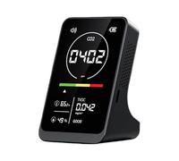 Rilevatore d'aria per interni ad alta precisione che misura l'umidità della temperatura CO2 TVOC con avvisi intelligenti e monitor TVOC dal design compatto