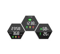 Rilevatore della qualità dell'aria, PM2.5Rivelatore CO2 Polvere Da Parete Anidride Carbonica Temperatura E Umidità WiFi Qualità 'aria,per l'Home Office School Hotel