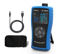 Rilevatore di Ammoniaca Gas 3 in 1 Professionale, Kethvoz Sensore NH3 0~100 PPM con Tester Umidità Termometro, Misuratore Qualità dell'aria Portatile per Fabbrica Allevamenti KE-5800G