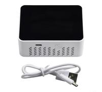 Rilevatore di anidride carbonica con umidità per la qualità dell'aria, 3 in 1 metro con schermo a colori, gamma di rilevamento 400-5000 ppm, 1200 mAh integrato (bianco)