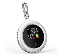 Rilevatore di anidride carbonica leggero 3 in 1 Monitor della qualità dell'aria Analizzatore di umidità della temperatura dell'aria for il misuratore digitale di CO2 Home(White)