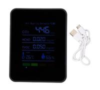 Rilevatore di CO2 Cheotime con display in tempo reale, monitoraggio della qualità dell'aria 5 in 1 misuratore di anidride carbonica con sensore, temperatura, umidità, TVOC