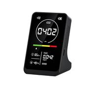 Rilevatore di CO2 digitale Tester Contatore d'aria per interni Rilevatore di anidride carbonica con allarme di rilevamento TVOC di umidità di temperatura