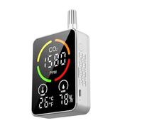 Rilevatore di CO2 Monitor della qualità aria Misuratore di CO2 Temperatura Umidità Sensore NDIR Misuratore di anidride carbonica Tester di concentrazione con allarme Per uso fai da te(White)