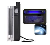 Rilevatore di denaro portatile 2 in 1 Controllore e tester banconote false con Luce Torcia Universale per le valute cartacee mondiali Facile da usare