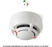 RILEVATORE DI FUMO EFFETTO TYNDALL CONVENZIONALE USCITA LED ALLARME INCENDIO