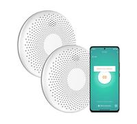 Aroha Smart Connect Rilevatore Di Fumo E Monossido Di Carbonio WiFi - Batteria Da 10 Anni - Allarme Antincendio & Monossido Carbonio - 2 pezzi
