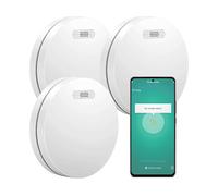 Aroha Smart Connect Rilevatore di Fumo WiFi - Batteria da 10 Anni, Sensore Fumo WiFi Con App Tuya & Smartlife - Allarme Anticendio - 3 pezzi