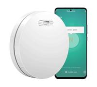 Aroha Smart Connect & Link Rilevatore di Fumo Collegabile e WiFi - Batteria da 10 Anni, Sensore Fumo WiFi Con App Tuya & Smartlife - Allarme Anticendio
