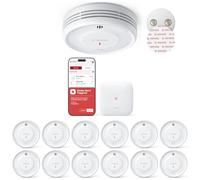 Rilevatore di fumo intelligente X-Sense WLAN con supporto magnetico, allarme antincendio in rete, batteria sostituibile, con stazione base SBS50, funzione app, XS0D-MR121