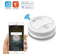 Rilevatore di fumo Tuya Smart WiFi con Sirena 80DB per Protezione antincendio