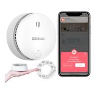 Rilevatore di Fumo WiFi, Rilevatore Fumo Wi-Fi Intelligente con App Wisualarm, Allarme Fumo con Batteria Sostituibile, Rilevatore di Incendio Conformi a EN14604