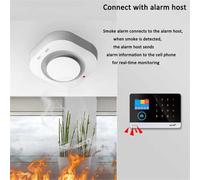 Rilevatore di fumo wireless PGST Sensore di allarme antincendio 433 MHz Il sistema di allarme di sicurezza domestica si collega all'host dell'allarme