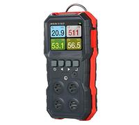 Rilevatore di gas 4 in 1, rilevatore di gas multigas portatile Rilevatore di monossido di carbonio portatile digitale Tester di gas solfuro di idrogeno con display LCD