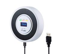 Rilevatore di Gas Combustibile-Ourjob, GPL/Gas naturale/Rilevatore di gas di carbone Sensore USB alimentato Allarme Gas Metano Rilevatore fughe di gas con allarme acustico e Display digitale (Bianco)