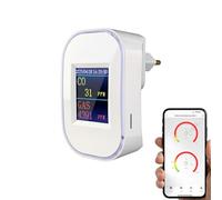 Rilevatore di Gas e Monossido di Carbonio Wifi con Spina, Monitoraggio App, Certificazione EN50291 e EN50194, Allarme di CO, Rivelatore di Gas Combustibile per Gas Naturale LPG Metano Propano Butano