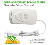 Rilevatore di Gas GPL Metano 2 in 1 Sicurezza B&B