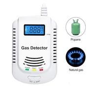 Rilevatore di gas, Kit Allarme Cucina Con Avviso Vocale Indipendente In Display LCD Naturale Combustibile Per il monitoraggio dell'aria