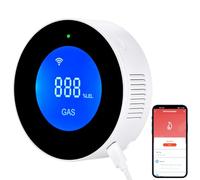 Rilevatore di Gas naturale WiFi, allarme portatile per perdite di gas compatibile con Smart APP, Tuya, monitor di gas metano con allarme vocale da 85 dB e allarme visivo di concentrazione di gas