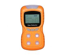Rilevatore di gas, Rilevatore di gas digitale 4 in 1, monitor portatile monossido carbonio, tester tossico, solfuro, con LCD, allarme sonoro e luminoso, vibrazione per lavoro, casa(Orange)