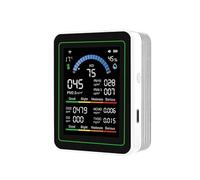 Rilevatore di gas, Rilevatore di qualità 'aria 10 in 1, monitor di CO2, rilevatore di formaldeide, misuratore di temperatura e umidità(White)