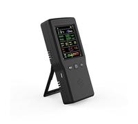 Rilevatore di Gas, Rilevatore di qualità 'aria 9In1 PM2.5 PM10 HCHO TVOC CO CO2 Temperatura Umidità Monitor Display LCD Rilevamento avanzato Sensore reale(Noir)