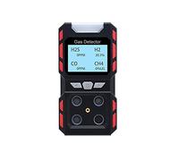 Rilevatore di gas, Sensore di perdite di gas multiplo industriale 4 in 1 CO H2S O2 CH4 EX Rilevatore di gas combustibile Monitor Sicurezza Voce umana Allarme rapido(Gas Alarm Black)