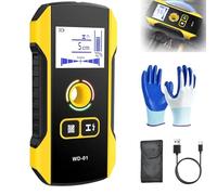 Rilevatore di metalli di precisione da parete con foro di posizionamento, scanner digitale 3 in 1 per rilevare fili interni, metalli profondi, tubi dell'acqua, travetti del pavimento (1 pezzo)