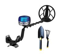 Rilevatore Di Metalli Dorati Professionale Target LCD DISC Notch Pinpoint Modello Ricerca Sotterranea Ed Esplorazione Di Metalli Preziosi Rilevazione Accurata(T11 and Shovel Set)