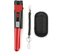 Rilevatore di metalli Metal Detector portatile Impermeabile ad alta sensibilità Rivelatore d'oro Puntatore Tesoro Individuazione Sonda con schermo LCD(Rot)