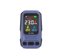 Rilevatore di Monossido di Carbonio Portatile 3 In 1 Rilevatore di Monossido di Carbonio Ricaricabile USB Rilevatore di Gas per Casa Campeggio Blu