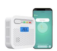 Rilevatore di Monossido di Carbonio Smart, Allarmi per Monossido di Carbonio con WiFi per la Casa, Monitor Remoto APP per Rilevatore di Allarme CO con Batteria di 10 Anni, Compatibile Alexa. 1PCS