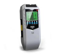 Rilevatore di montanti da parete, scanner, 5 in 1, LCD, rilevatore elettronico, bordo, centro, legno, corrente, metallo, CA, rilevamento cavi sotto tensione Per la spiaggia o il giardino(Silver)