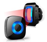 Rilevatore di movimento a infrarossi PHYSEN sistema di allarme di sicurezza domestica wireless, portata fino a 120-150 M a 4-5 Mx110 °, 1 rilevatore di movimento e 1 ricevitore plug-in, 58 suonerie