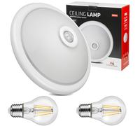 Rilevatore di movimento a plafoniera LED con 2 lampadine Maclean E27 8W
