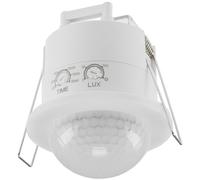 Rilevatore di movimento a soffitto a 360°, IP54, interno esterno, PIR con funzione presenza, 20 m, misura foro 62 mm, bianco