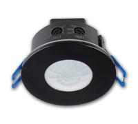 Rilevatore di movimento da soffitto 360°, nero, portata di rilevamento 8 m, tempo di commutazione e soglia crepuscolare regolabili, IP65