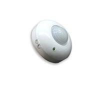 Rilevatore di movimento di superficie bianca con design compatto; ideale per sicurezza, controllo accessi e automazione domestica.