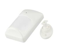 Rilevatore di movimento PIR a infrarossi con impulso regolabile a tre livelli e opzione di uscita allarme, grandangolo tollerante per animali domestici, copertura 110°, 12 m, Whitebabominimer per